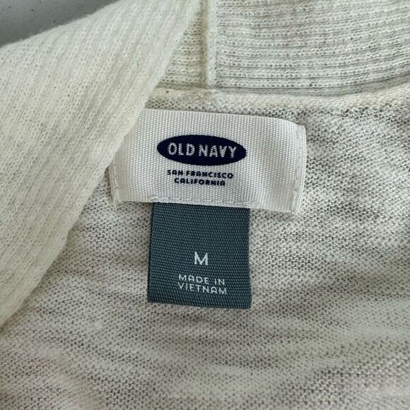 Old Navy Cream Mustard Stripe Cardigan size Medium - Picture 4 of 6